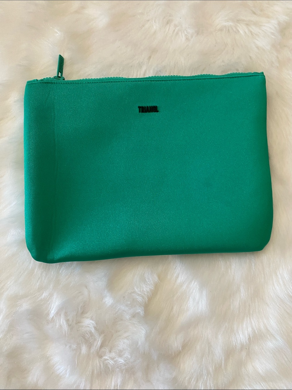 triangl swimwear Emerald Green Zip Cosmetic Pouch